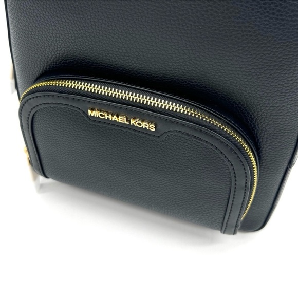 Michael Kors Medium Jaycee Backpack Black/Gold - Picture 10 of 12